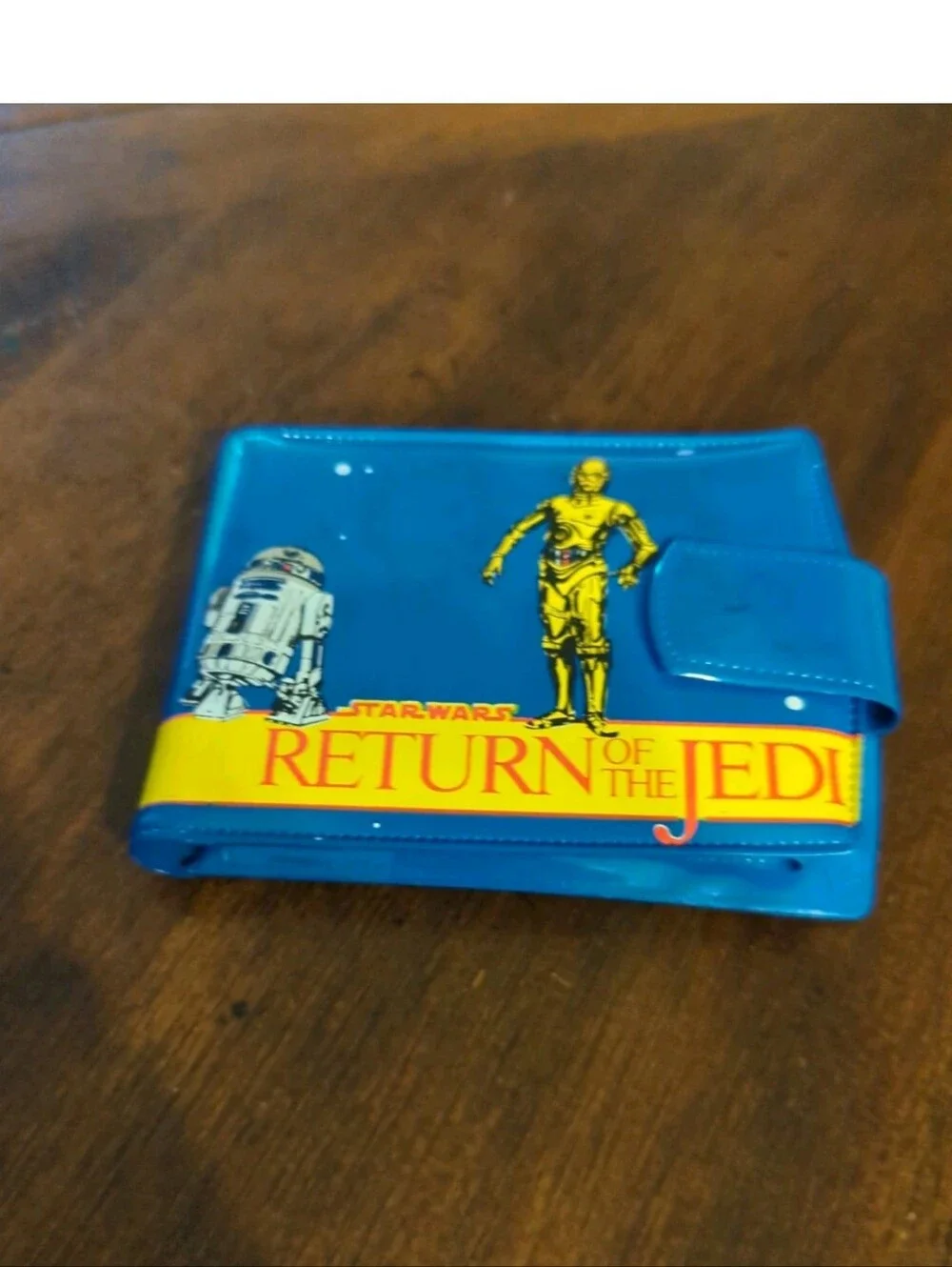 Vintage  Wallet Star Wars Return of the Jedi Blue Plastic